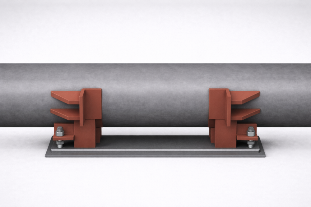Опора неподвижная двухупорная усиленная ТС-662.00.01 купить по выгодным ценам | Хопер Сталь