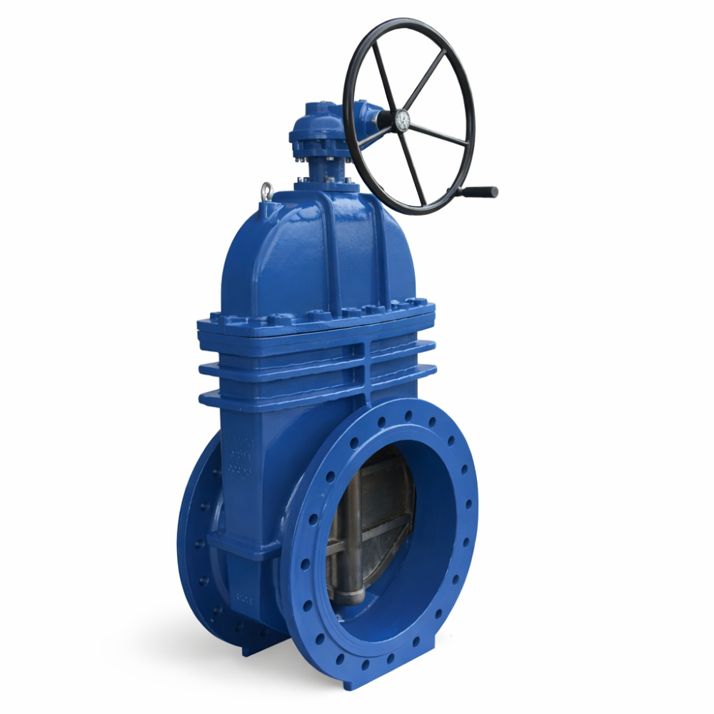 Задвижка FAF 6000D DN350 PN 10 фланцевая клиновая высокопрочный чугун (F4) под электропривод/с редуктором с обрезиненным клином купить по выгодным ценам | Хопер Сталь
