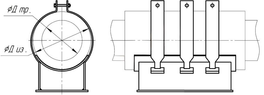 Опора ОПМ-14 Дн 1420 НТС 65-06 подвижная купить по выгодным ценам | Хопер Сталь
