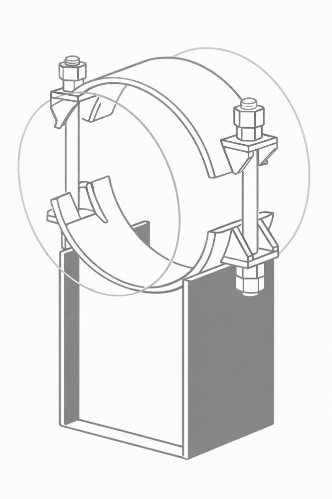 Опора Дн 377 ТС-627.00.000-049 серия 5.903-13 выпуск 8.95 скользящая бугельная купить по выгодным ценам | Хопер Сталь
