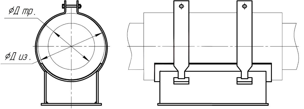 Опора скользящая 920-2-ППУ-ПЭ ГОСТ 30732-2006 (Ст3 + резина) купить по выгодным ценам | Хопер Сталь