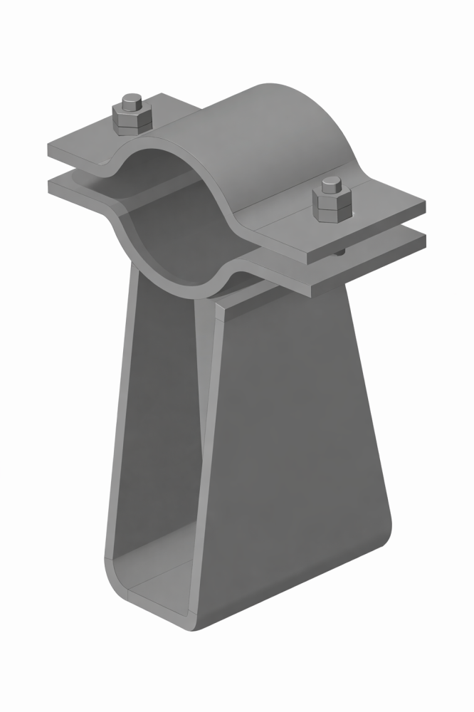 Опора Дн 38 ТС-625.000-001 серия 5.903-13 выпуск 8.95 скользящая с плоским хомутом купить по выгодным ценам | Хопер Сталь