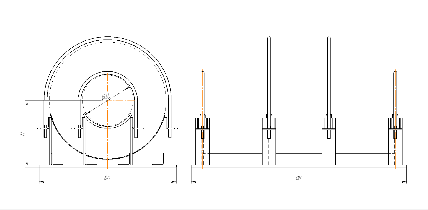 Опора Дн 1220 ТС-811 подвижная диэлектрическая хомутовая купить по выгодным ценам | Хопер Сталь