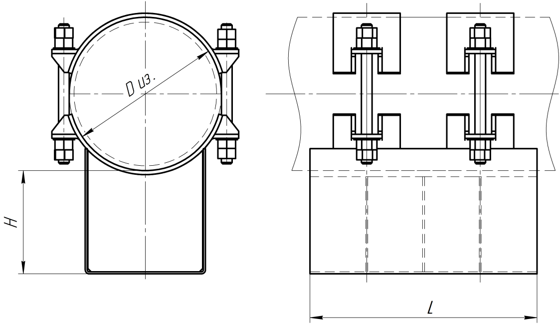 Опора ППМИ ОПБ 010.ОПБ-900-70 920/1060 бугельная купить по выгодным ценам | Хопер Сталь