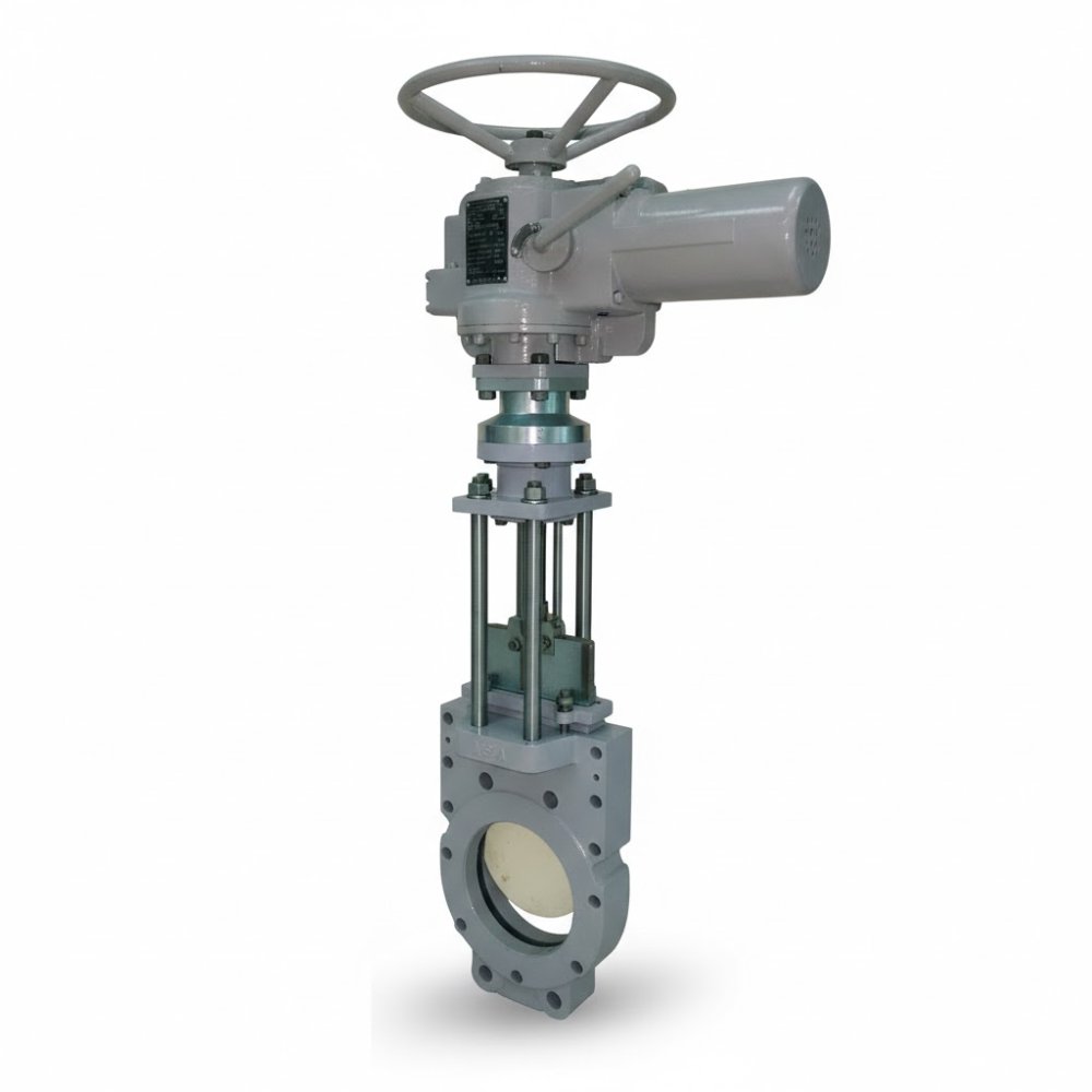 Задвижка шиберная ABRA KV-03 DN50 PN 16/10 чугунная фланцевая с электроприводом купить по выгодным ценам | Хопер Сталь