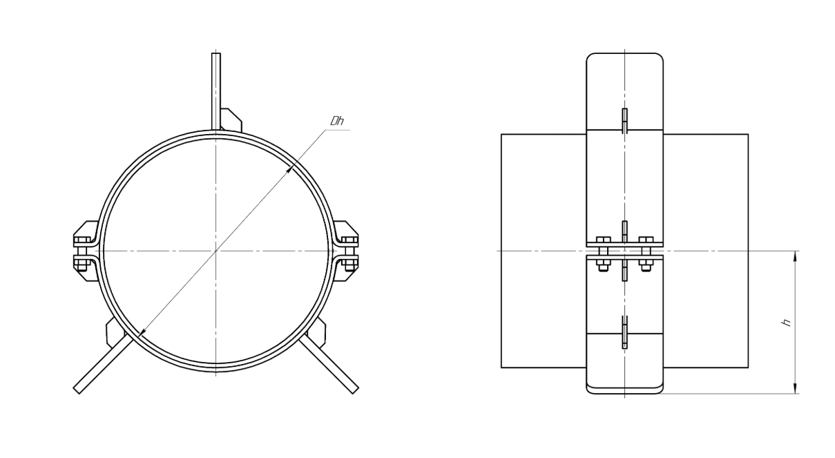 Подвижные хомутовые опоры УГ 15.01.00.13 купить по выгодным ценам | Хопер Сталь