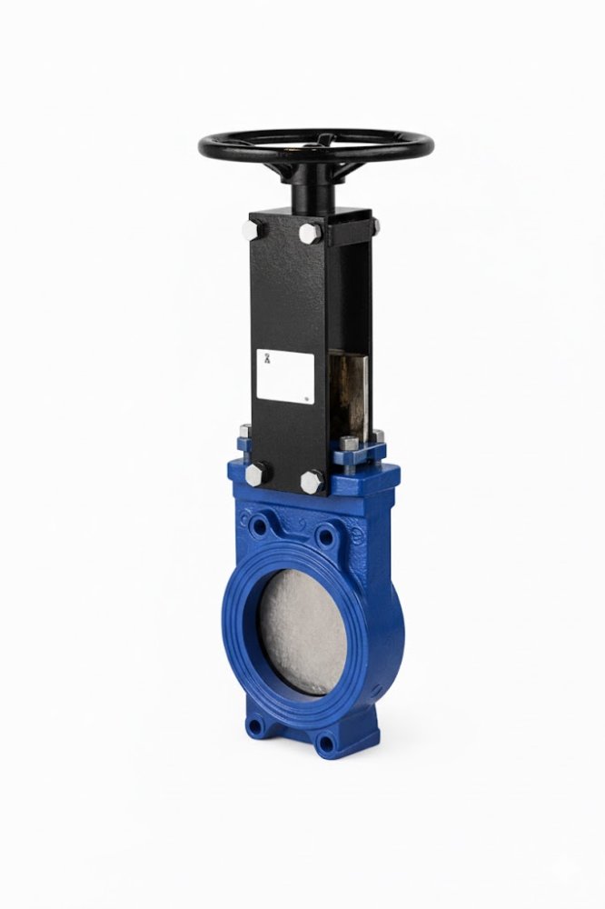 Задвижка шиберная VALSTOK VAB-013-01-HW(N)-NBR Ду 50 Ру 10 двусторонняя чугунная межфланцевая со штурвалом с невыдвижным штоком купить по выгодным ценам | Хопер Сталь