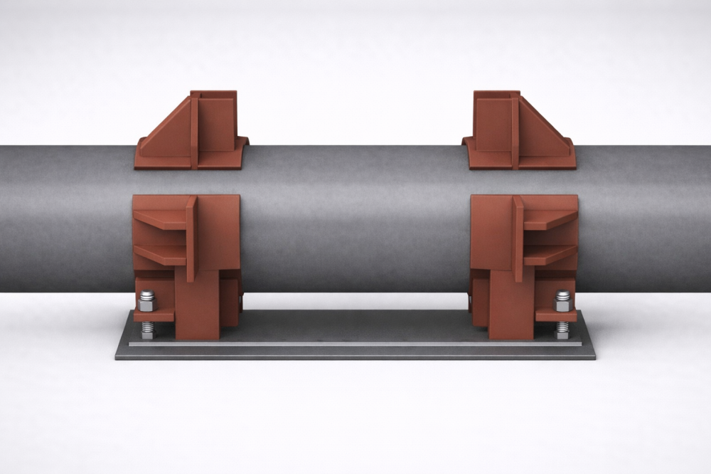 Опора неподвижная двухупорная усиленная ТС-663.00.12 купить по выгодным ценам | Хопер Сталь