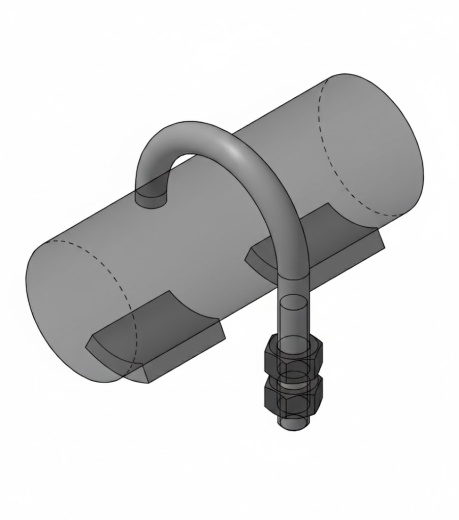 Хомутовая бескорпусная опора 57-ХБ-Г неподвижная ОСТ 36-146-88 купить по выгодным ценам | Хопер Сталь