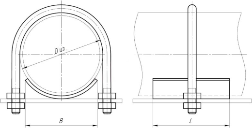 Опора ОПБ2-45.48 Ду 45.48 мм ГОСТ 14911-82 подвижная купить по выгодным ценам | Хопер Сталь