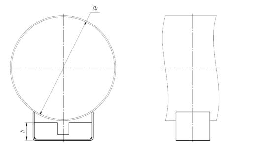 Опора 1420-КП-Б12 Ду 1420 мм ОСТ 36-146-88 купить по выгодным ценам | Хопер Сталь