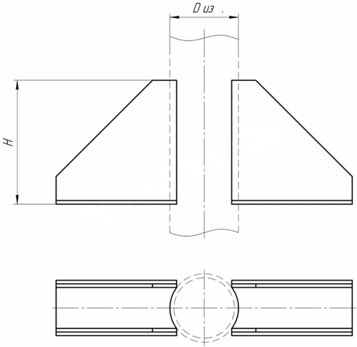 Опоры вертикальных трубопроводов приварные 325-ВП-А2 купить по выгодным ценам | Хопер Сталь