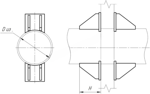 Опора Дн 530 ТС-665.00.00 серии 5.903-13 выпуск 7-95 неподвижная двухупорная купить по выгодным ценам | Хопер Сталь