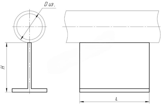 Опора 38-ТП-АС00 Ду 38 мм ОСТ 36-146-88 неподвижная купить по выгодным ценам | Хопер Сталь