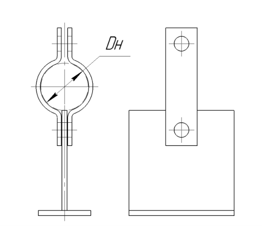 Тавровые хомутовые опоры 32-ТХ-АС00 купить по выгодным ценам | Хопер Сталь