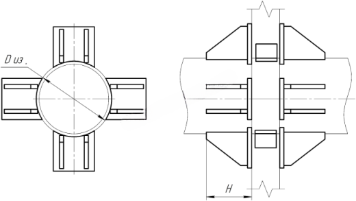 Опора неподвижная боковая ТС-668.00 купить по выгодным ценам | Хопер Сталь