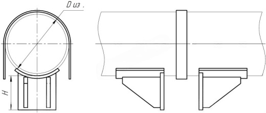 Опора Дн 426 ТС-669.00.00-21 серии 5.903-13 выпуск 7-95 неподвижная хомутовая купить по выгодным ценам | Хопер Сталь