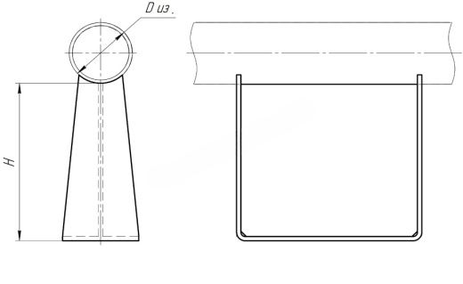 Опора Дн 57;76 ТС-623.000.00-04 подвижная приварная купить по выгодным ценам | Хопер Сталь