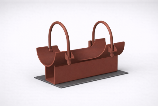 Опора неподвижная хомутовая ТС-671.00.00-002 купить по выгодным ценам | Хопер Сталь