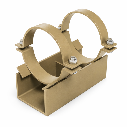 Корпусные хомутовые опоры 76-КХ-А12 купить по выгодным ценам | Хопер Сталь